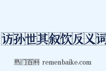 访孙世其叙饮反义词是什么意思的图片